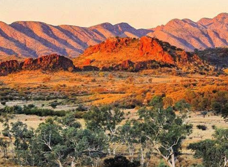Dãy West MacDonnell Ranges và cảnh quan sa mạc hùng vĩ